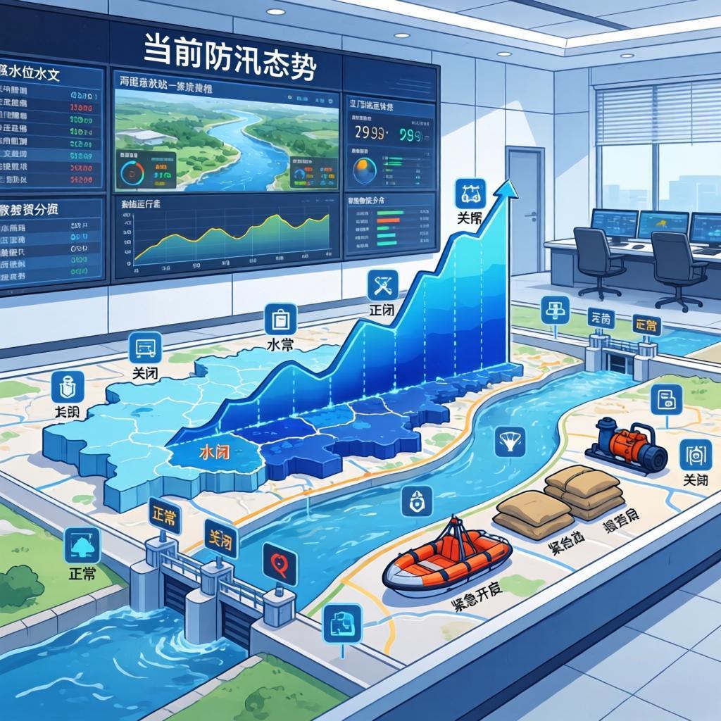 防汛防台要素和数字沙盘